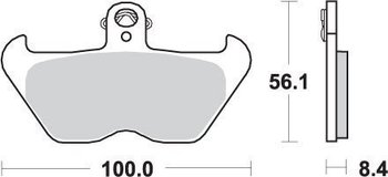 SBS KLOCKI HAMULCOWE KH407 KH246 STREET EXCEL SINTER ZŁOTY BMW K1200 R850 1100 1150 1200 PRZÓD - SBS