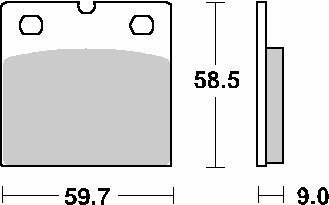 SBS KLOCKI HAMULCOWE KH77 EXCEL ZŁOTY BMW R65 80 100 11 - SBS