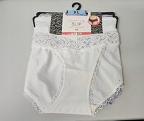 Scarlett Koronkowe Majtki Damskie Figi Slip Rozmiar Xl-2 Szt Białe Fiolet Inny marka