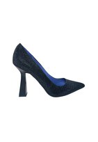 Scarpe Donna Pregunta Decolleté con tacco a rocchetto, full Black- cristal black Inna marka