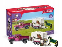 SCHLEICH 42346 Pickup z koniem i przyczepą