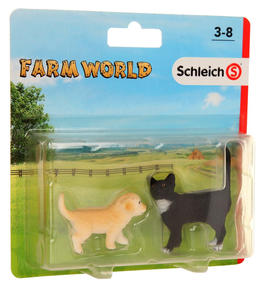 SCHLEICH 87390 – Farm World – złocisty szczeniak i kot - Schleich ...