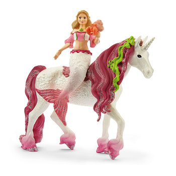 Schleich, Figurka kolekcjonerska, Syrena Feya na podwodnym jednorożcu 70593 - Schleich