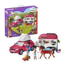 Schleich, figurka, Końskie Przygody Z Samochodem I Przyczepą, 42535