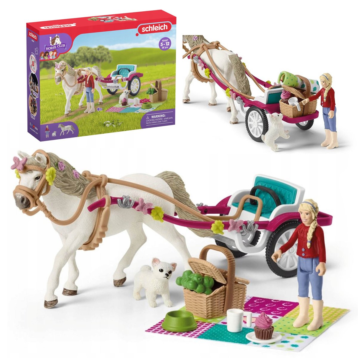 Zdjęcia - Klocki TM Toys Schleich Horse Club - Powóz na wielki pokaz koni, figurki dla dzieci 5+ 
