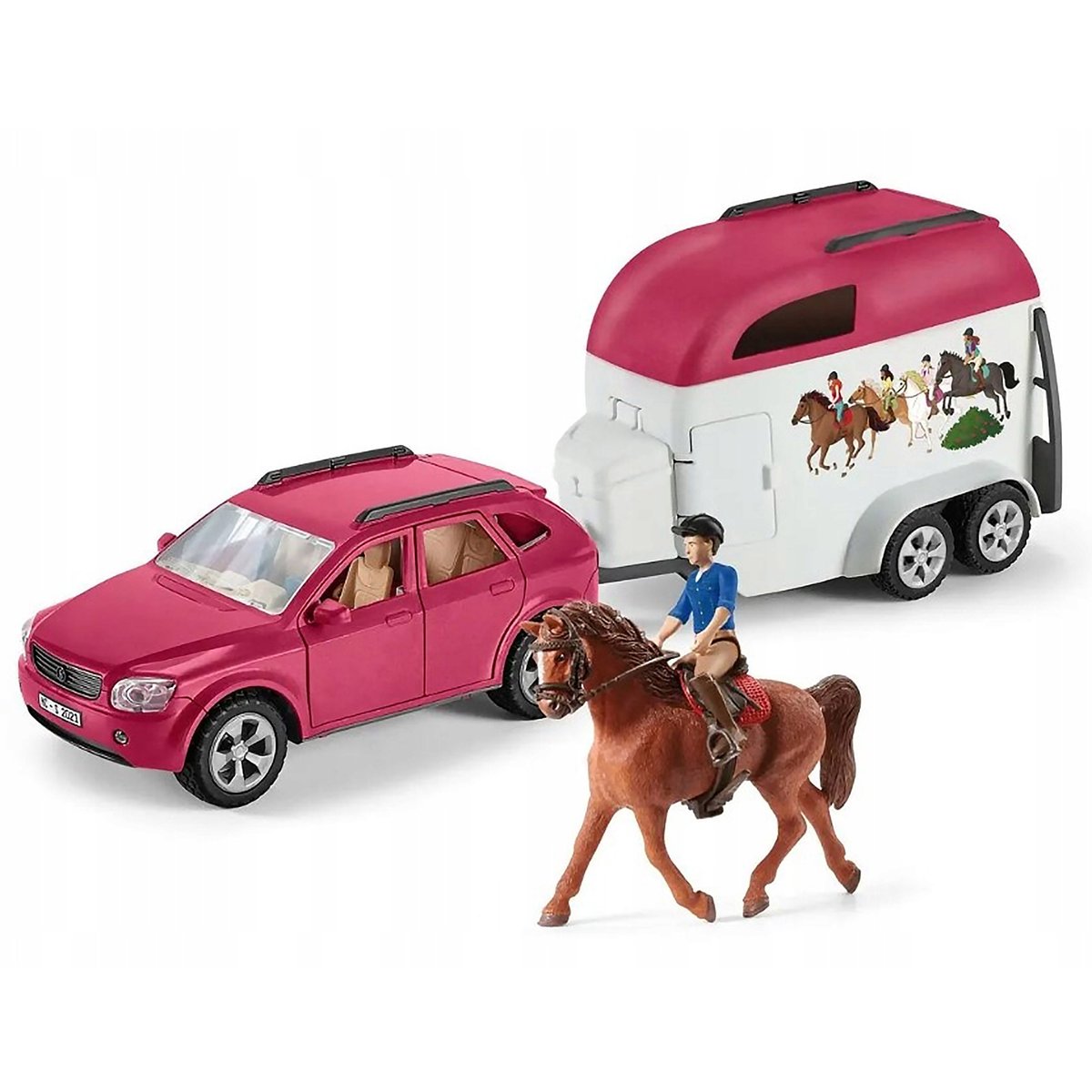 Zdjęcia - Klocki TM Toys Schleich Horse Club - Samochód z przyczepą dla konia, figurki dla dzieci 5 