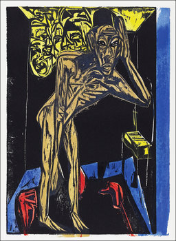 Schlemihl in the Solitude of His Room, Ernst Ludwig Kirchner - plakat 70x100 cm - Galeria Plakatu