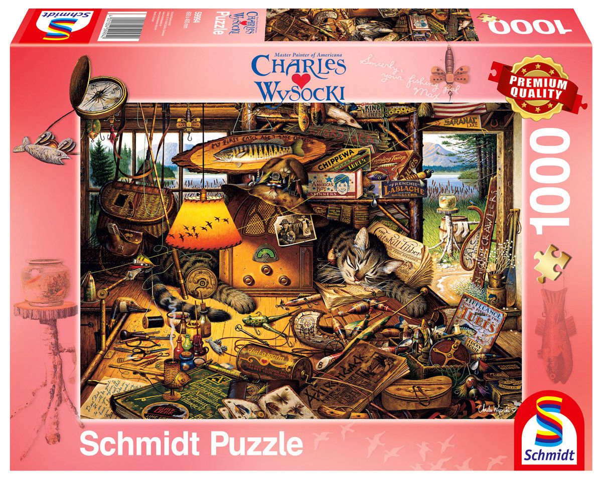 Фото - Пазли й мозаїки Schmidt , puzzle, Charles Wysocki Max - Wędkarz, 1000 el. 