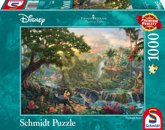 Schmidt, puzzle, Disney, Thomas Kinkade, Księga Dżungli, 1000 el.