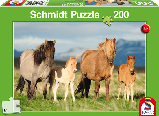Schmidt, puzzle, Konie - rodzinne zdjęcie, 200 el.