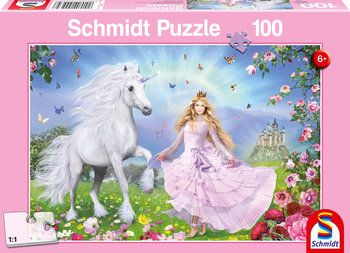 Schmidt, puzzle, Księżniczka i jednorożec, 100 el. - Schmidt