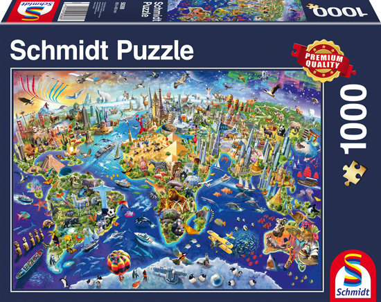 Schmidt, puzzle, Odkrywanie świata, 1000 el.