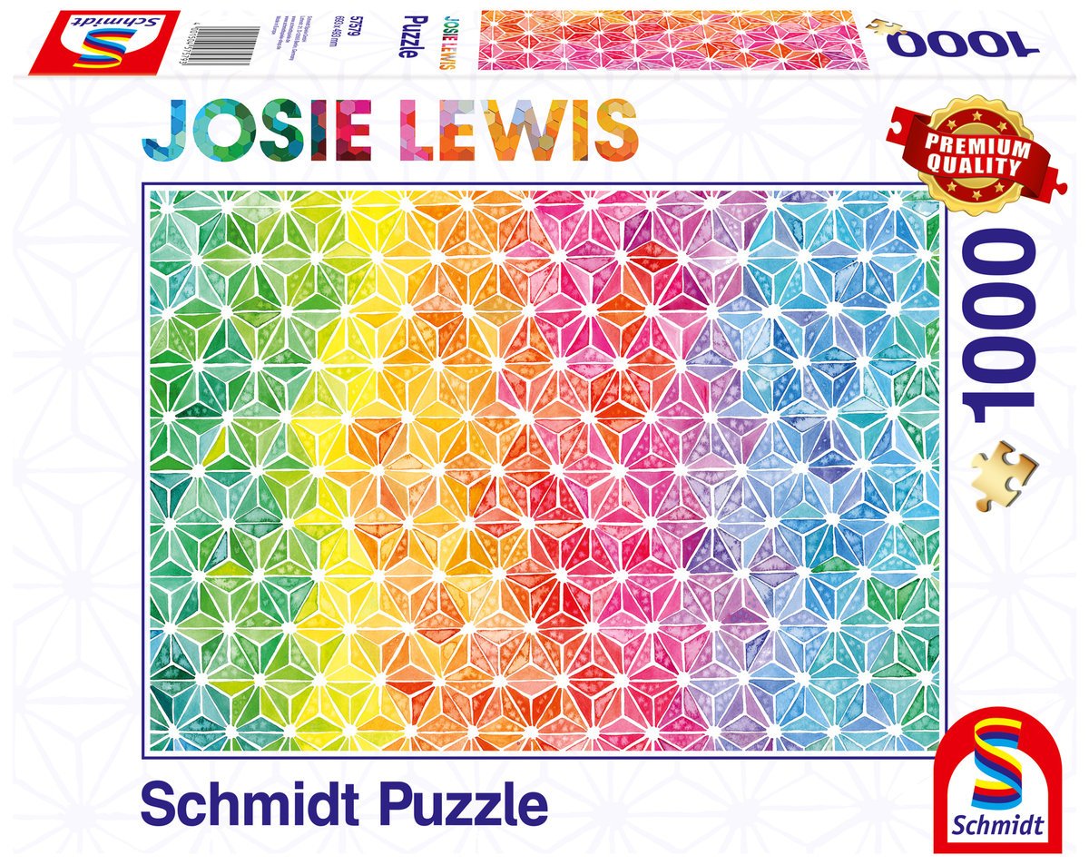 Фото - Пазли й мозаїки Schmidt , Puzzle PQ JOSIE LEWIS Kolorowe trójkąty, 1000 el. 