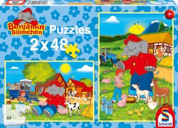 Schmidt, puzzle, Słoń Benjamin, 2x48 el. - Schmidt
