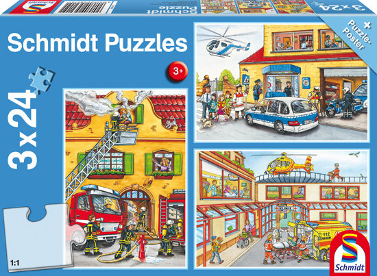 Schmidt, puzzle, Służby ratownicze, 3x24 el.