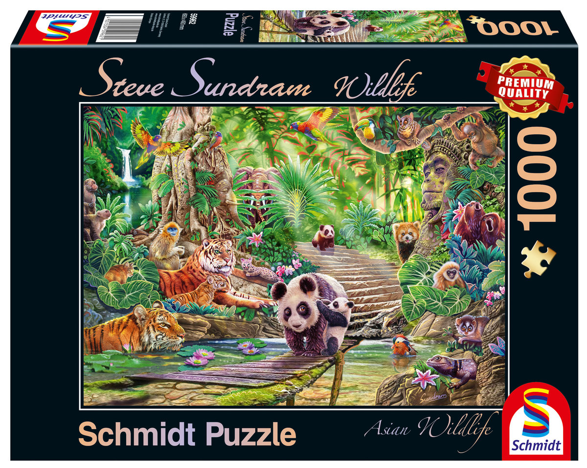 Zdjęcia - Puzzle i mozaiki Schmidt , puzzle, Steve Sundram, Zwierzęta Azji, 1000 el. 