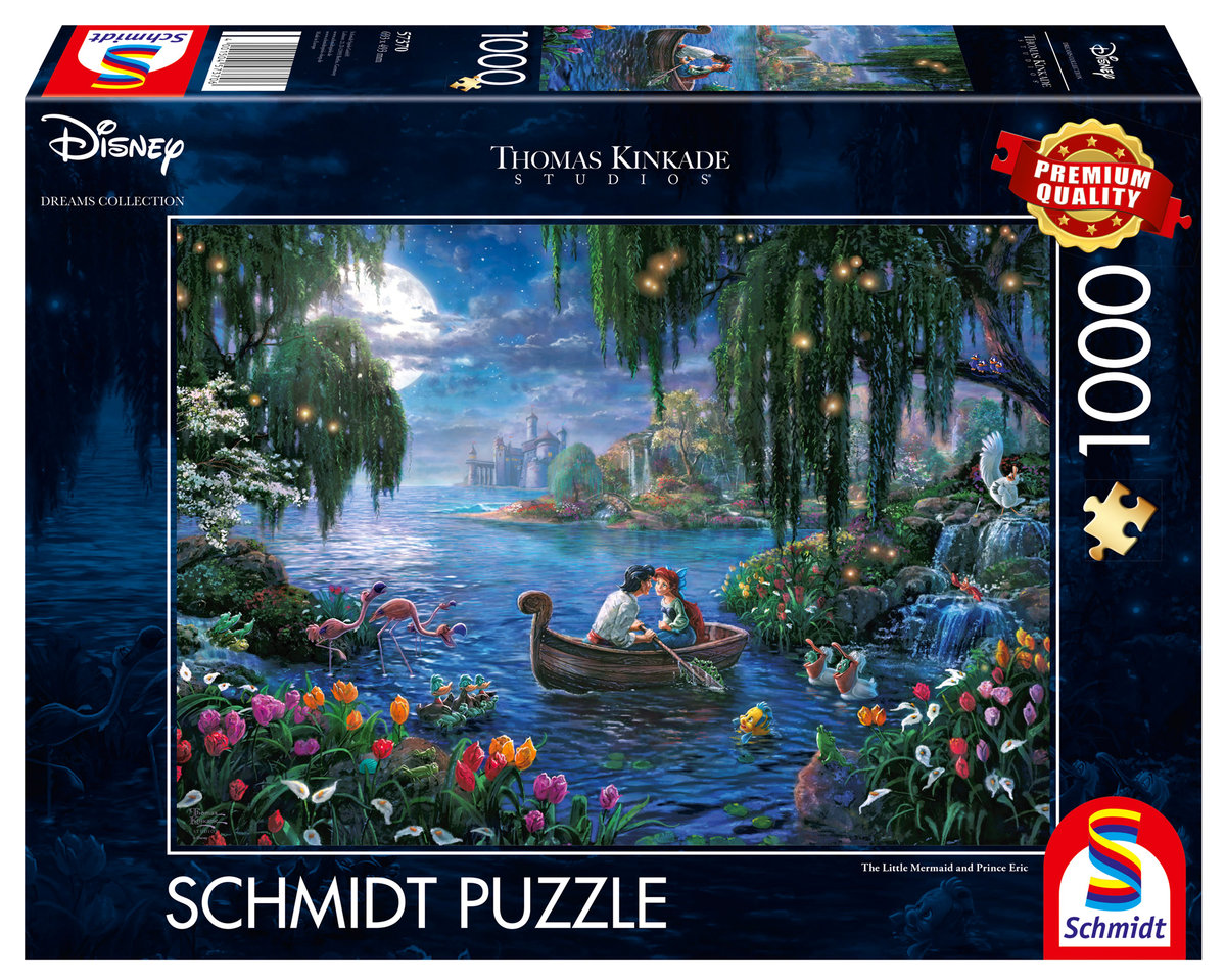 Фото - Пазли й мозаїки Schmidt , puzzle, Thomas Kinkade, Mała Syrenka i książę Eryk , 1000 (Disney)