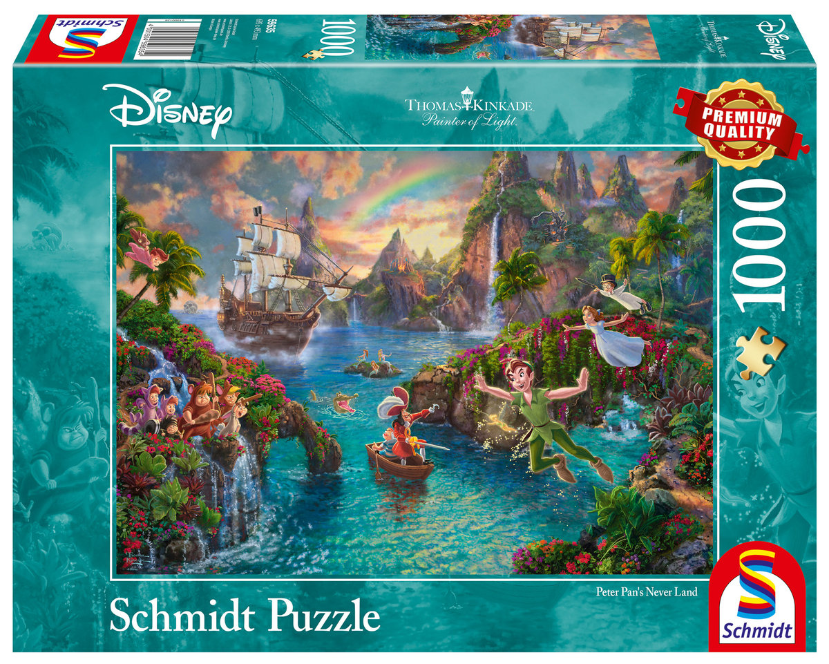 Schmidt, puzzle, Thomas Kinkade, Piotruś Pan (disney), 1000 el.
