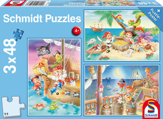 Schmidt, puzzle, Załoga piracka, 3x48 el.