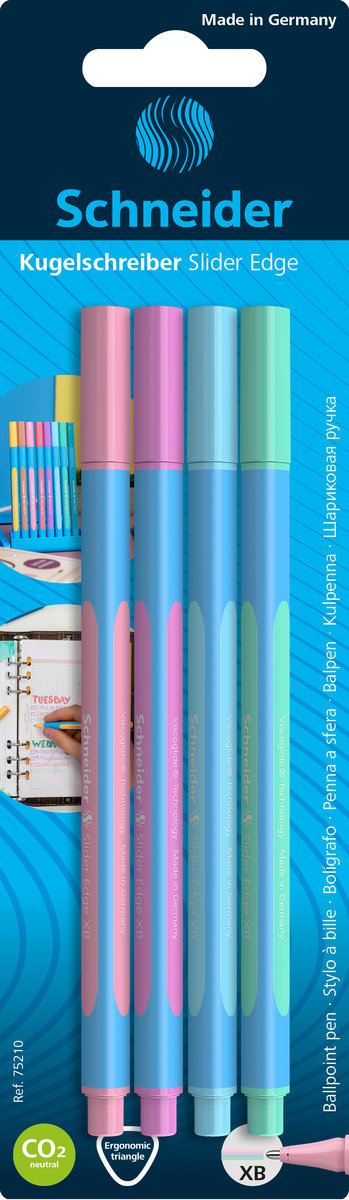 Schneider Slider Edge Pastell - Penna A Sfera XB, Tratto Largo, Confezione Da 10, Colore Blush - 3