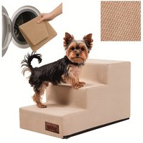 SCHODKI DLA PSA Schody dla psów kotów Rampa Antypoślizgowa, 3 stopnie 30 cm - BEŻ