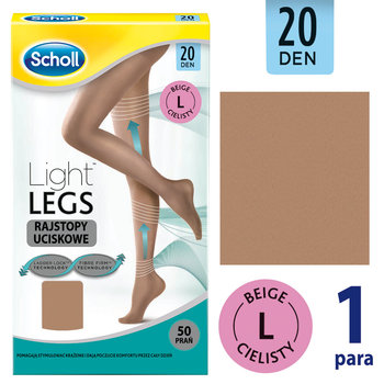 Scholl, Light Legs, rajstopy uciskowe 20 DEN cieliste rozmiar L, 1 para - Scholl