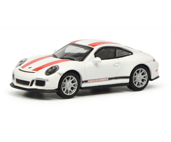 Фото - Машинка SCHUCO Porsche 911 R  White Red 1:87 452629900 (991)