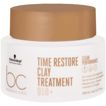 Schwarzkopf Bc Time Restore Clay Treatment Q10+ Maska Do Włosów Dojrzałych I Słabych 200Ml Z Keratyną I Pantenolem - Schwarzkopf