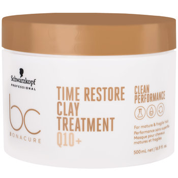 Schwarzkopf BC Time Restore Clay Treatment Q10+ Maska do włosów dojrzałych i słabych 500ml z keratyną i pantenolem - Schwarzkopf