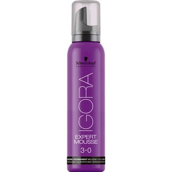 Schwarzkopf Professional, Igora Expert Mousse koloryzująca pianka do włosów 3-0 Ciemny Brąz 100ml - Schwarzkopf Professional