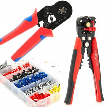 Ściągacz izolacji + zaciskarka tulejek + 1200 tulejek - Techrebal