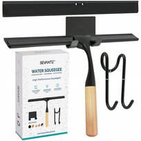 ŚCIĄGACZKA DO WODY PARY SZYB KABIN LUSTER CZARNA DREWNIANA DĄB 26CM MYJKA