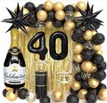 Ścianka Dekoracje Zestaw Balonów Na 40 Urodziny Czarny 78Szt&nbsp;-&nbsp;Inna marka