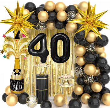 Ścianka Dekoracje Zestaw Balonów Na 40 Urodziny Złoty 79Szt - Inna marka