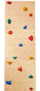 Ścianka wspinaczkowa domowa dla dzieci 225x75cm + 15 kamieni wspinaczkowych | sklejka 100% ECO | CE | Create For You - Create For You
