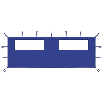 Ścianka z oknami do altany, 6x2 m, niebieska - vidaXL