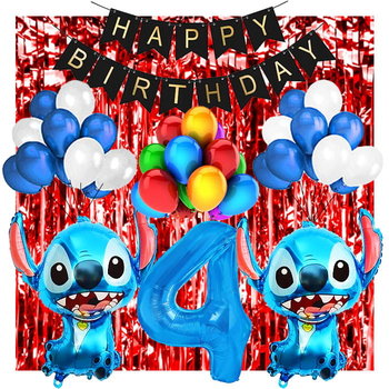 Ścianka Zestaw Balonów Na 4 Urodziny Lilo & Stitch - Inna marka