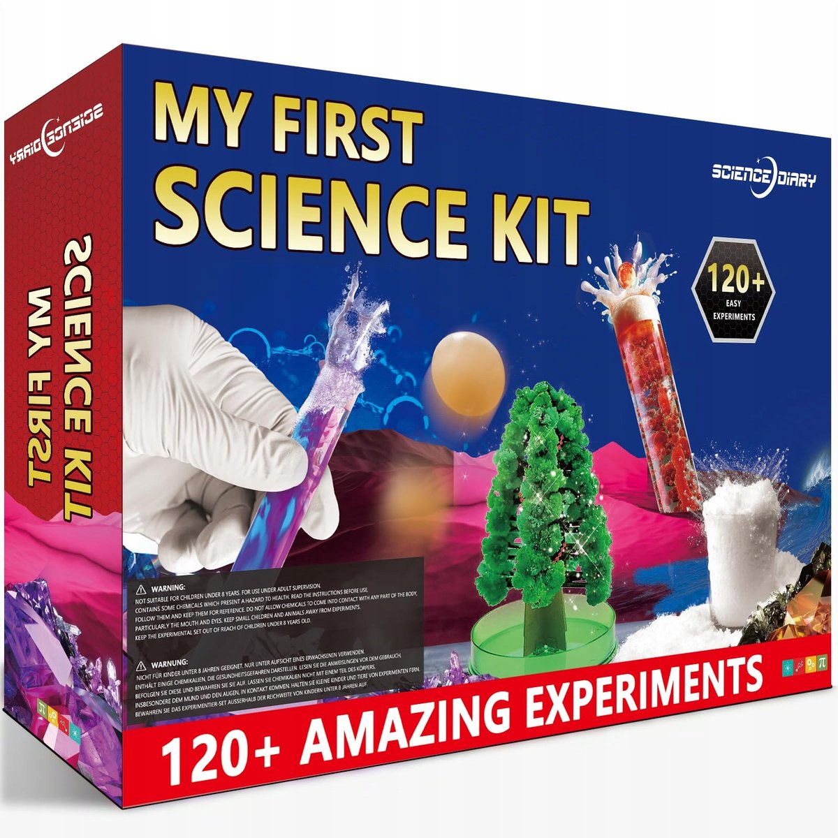 SCIENCE DIARY: Zestaw Chemicznych Eksperymentów dla Dzieci 120+ - Inna ...