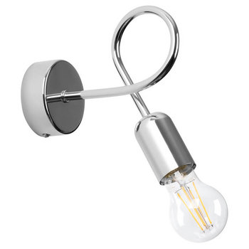 Ścienna lampa Supeł SL.1439 Sollux skręcona do sypialni chrom - Sollux