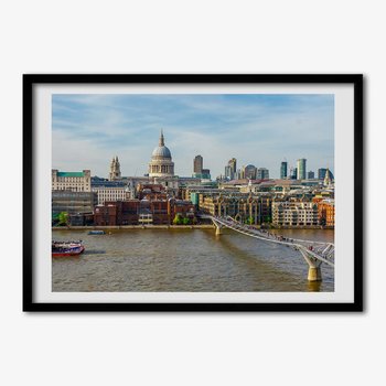 Ścienny foto-obraz w ramie TULUP Tamiza Londyn 70x50 cm cm - Tulup