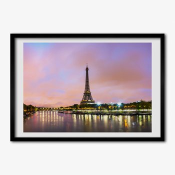 Ścienny obraz ramka TULUP Wieża Eiffla Paryż 70x50 cm - Tulup