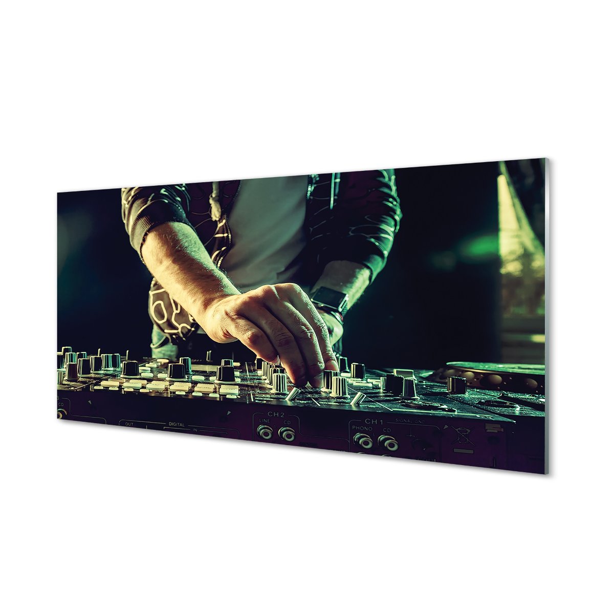 Ścienny panel kuchenny Konsola DJ słuchawki 120x60
