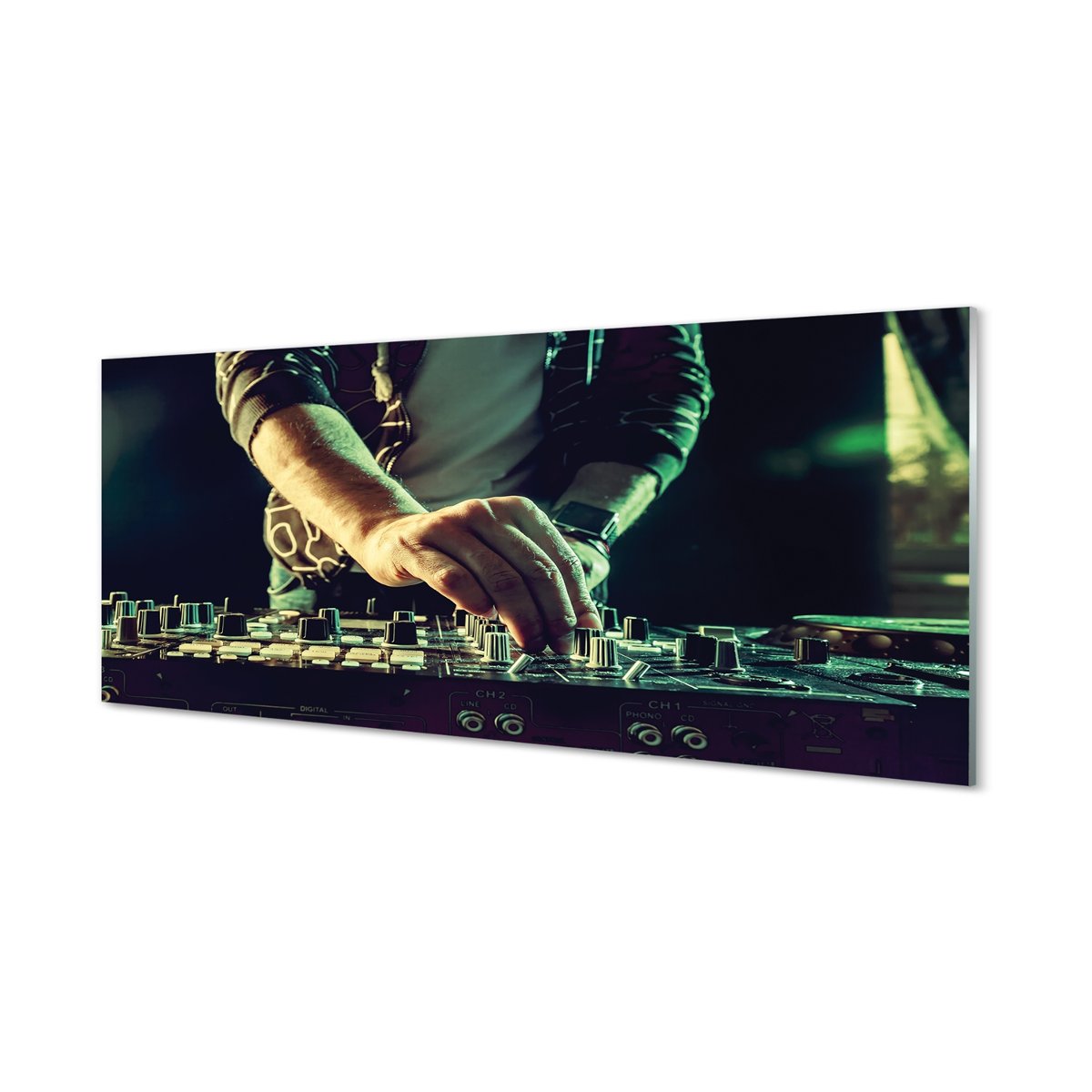 Ścienny panel kuchenny Konsola DJ słuchawki 125x50 cm