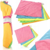 Ściereczki Klara 5szt Uniwersalne Mikrofibra Kuchnia Łazienka Bez Smug