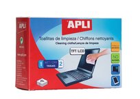 Ściereczki Suche I Wilgotne Apli Do Czyszczenia Ekranów Tft/Lcd (Op. 100Szt)