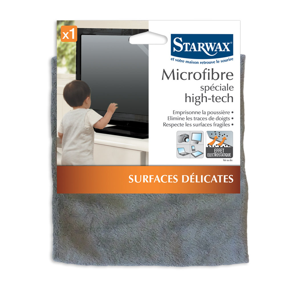 Ścierka do czyszczenia ekranów STARWAX High-Tech, szara, 1 szt.