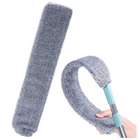 Ścierka do kurzu do miotełki płaskiej teleskopowej mikrofibra szara mała