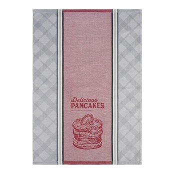 Ścierka kuchenna 50x70 Pancakes szara czerwona kratka 349P bawełniana 285g/m<sup>2</sup> Clarysse - Clarysse