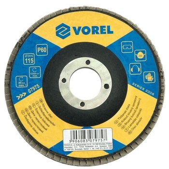 Ściernica listkowa talerzowa p40 115 mm 07974 Vorel - VOREL