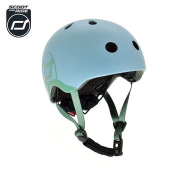 Scoot and Ride, Kask dziecięcy, Steel, jasnoniebieski, 12m+ - Scoot and Ride